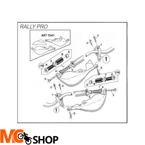 Handbary Osłony Dłoni Acerbis Rally Pro Handbary Osłony Dłoni Acerbis Rally Pro