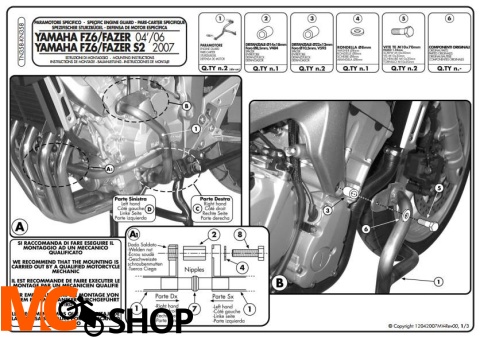 Givi TN358 GMOLE Yamaha FZ6 / FZ6 Fazer / S2 Givi TN358 GMOLE Yamaha FZ6 / FZ6 Fazer / S2
