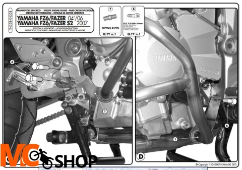 Givi TN358 GMOLE Yamaha FZ6 / FZ6 Fazer / S2 Givi TN358 GMOLE Yamaha FZ6 / FZ6 Fazer / S2