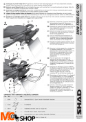 STELAŻ KUFRA TYŁ SHAD BMW F800S - 09/15 STELAŻ KUFRA TYŁ SHAD BMW F800S - 09/15