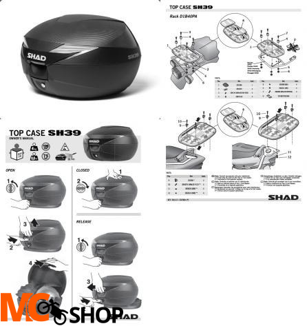 SHAD KUFER SH39 Carbon KSHD0B39106 SHAD KUFER SH39 Carbon KSHD0B39106