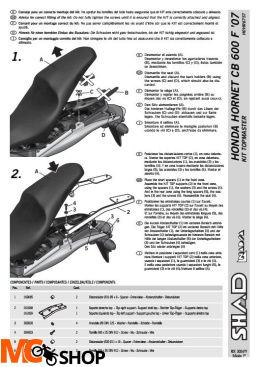 SHAD KSHH0HR67ST STELAŻ KUFRA TYŁ DO HONDA HORNET CB600F