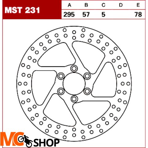 TRW Tarcza hamulcowa MST231 SUZUKI VS 800 GL Intru
