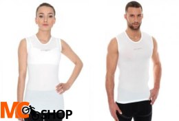Brubeck SL10100 Koszulka unisex typu base layer bez rękawów biały