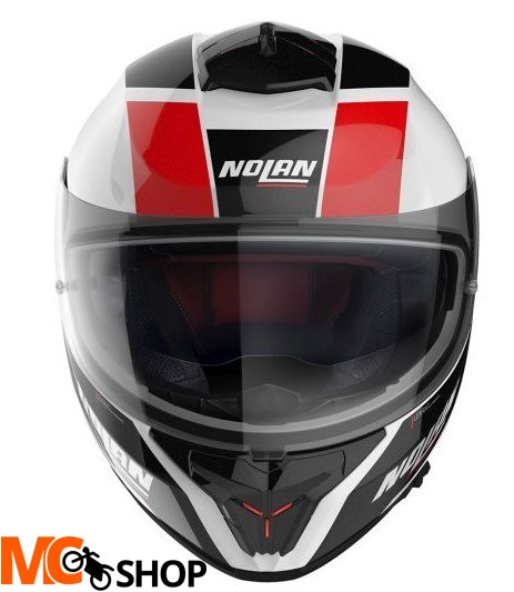NOLAN Kask integralny N80-8 MANDRAKE N-COM 49 biały/czarny/czerwony
