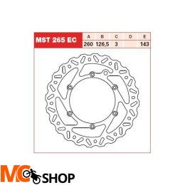 TRW Tarcza hamulcowa TRW MST265EC HUS HUSQVARN KTM