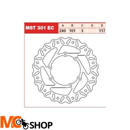 TRW Tarcza hamulcowa TRW MST301EC HONDA CR125 500