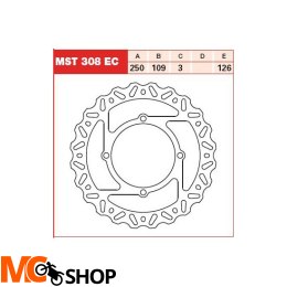 TRW Tarcza hamulcowa TRW MST308EC Kawasaki KX 125